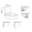 SIKO - Siko 150x100 cm Fortuna Plus Pare-baignoire en verre, Chrome (VZFORTUNA160170TCR) - vignette