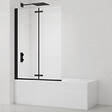 SWISS AQUA TECHNOLOGIES - Swiss Aqua Technologies 150x105 cm SK Pare-baignoire en verre 2 volets pliants, orientation gauche et droite, noir (SATVZSKNEW105C) - vignette