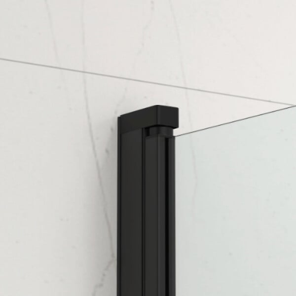 SWISS AQUA TECHNOLOGIES - Swiss Aqua Technologies 150x105 cm SK Pare-baignoire en verre 2 volets pliants, orientation gauche et droite, noir (SATVZSKNEW105C) - large