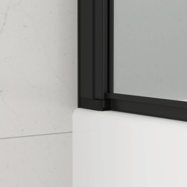 SWISS AQUA TECHNOLOGIES - Swiss Aqua Technologies 150x105 cm SK Pare-baignoire en verre 2 volets pliants, orientation gauche et droite, noir (SATVZSKNEW105C) - large