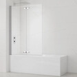 SWISS AQUA TECHNOLOGIES - 150x105 cm SK Pare-baignoire en verre 2 volets pliants, orientation gauche et droite, chrome (SATVZSKNEW105) - vignette