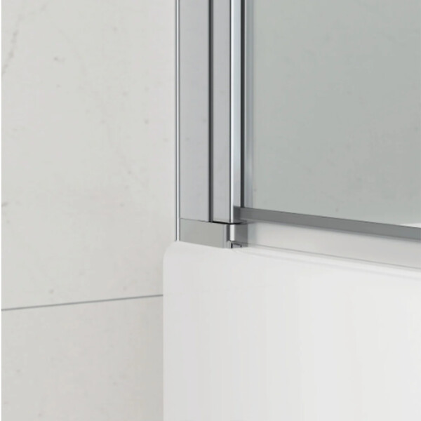 SWISS AQUA TECHNOLOGIES - 150x105 cm SK Pare-baignoire en verre 2 volets pliants, orientation gauche et droite, chrome (SATVZSKNEW105) - large