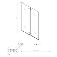 SWISS AQUA TECHNOLOGIES - 150x105 cm SK Pare-baignoire en verre 2 volets pliants, orientation gauche et droite, chrome (SATVZSKNEW105) - vignette