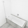 SWISS AQUA TECHNOLOGIES - Swiss Aqua Technologies 150x80 cm TGD NEW Pare-baignoire pivotant en verre, orientation gauche et droite, chrome (SATTGVZO150CRT) - vignette