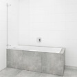SWISS AQUA TECHNOLOGIES - Swiss Aqua Technologies 150x80 cm TGD NEW Pare-baignoire pivotant en verre, orientation gauche et droite, chrome (SATTGVZO150CRT) - vignette