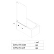SWISS AQUA TECHNOLOGIES - Swiss Aqua Technologies 150x80 cm TGD NEW Pare-baignoire pivotant en verre, orientation gauche et droite, chrome (SATTGVZO150CRT) - vignette