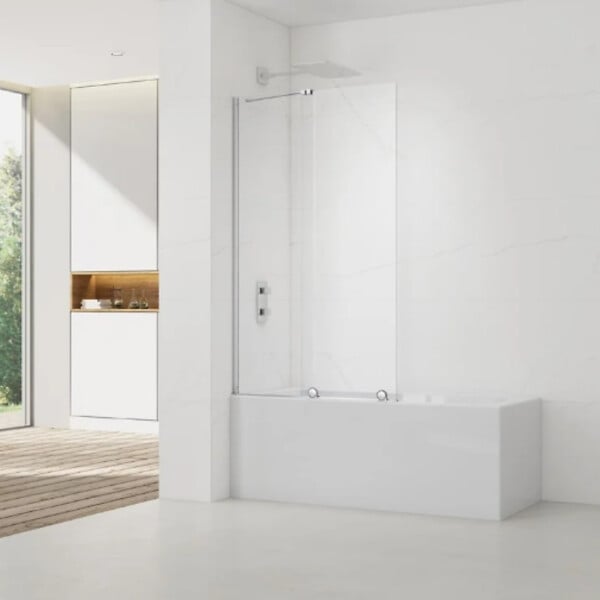 SWISS AQUA TECHNOLOGIES - Swiss Aqua Technologies Walk-In Xmotion Pare baignoire 150x117,5 cm, chrome (SATWIXMVZ150) - large