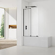SWISS AQUA TECHNOLOGIES - Swiss Aqua Technologies Walk-In Xmotion Pare baignoire 150x117,5 cm, noir (SATWIXMVZ150C) - vignette