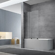 SWISS AQUA TECHNOLOGIES - Swiss Aqua Technologies Walk-In Xmotion Pare baignoire 150x117,5 cm, noir (SATWIXMVZ150C) - vignette