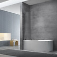 SWISS AQUA TECHNOLOGIES - Swiss Aqua Technologies Walk-In Xmotion Pare baignoire 150x117,5 cm, noir (SATWIXMVZ150C) - vignette