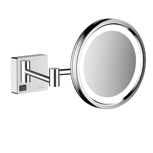 HANSGROHE - Hansgrohe AddStoris Miroir cosmétique mural avec éclairage LED, Chrome (41790000) - large