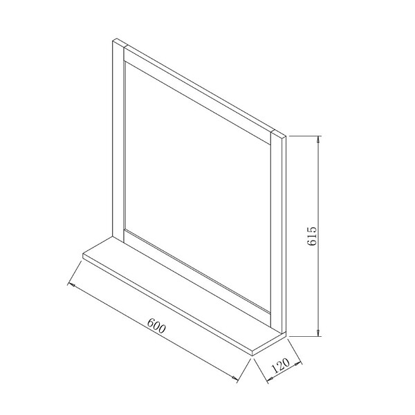 SWISS AQUA TECHNOLOGIES - Swiss Aqua Technologies Miroir avec étagère Naturel Home 60x61,5 cm, bois (HOMEZRC) - large