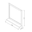 SWISS AQUA TECHNOLOGIES - Swiss Aqua Technologies Miroir avec étagère Naturel Home 60x61,5 cm, bois (HOMEZRC) - vignette