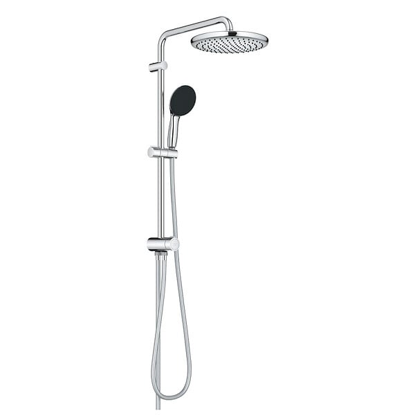 GROHE - Vitalio Start System 250  Colonne de douche avec inverseur manuel + Douche de tête 2 jets + Douchette 2 jets, chrome (G26680001) - large