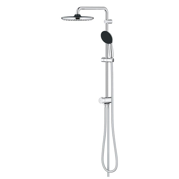 GROHE - Vitalio Start System 250  Colonne de douche avec inverseur manuel + Douche de tête 2 jets + Douchette 2 jets, chrome (G26680001) - large