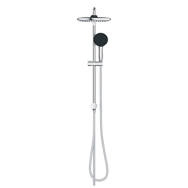 GROHE - Vitalio Start System 250  Colonne de douche avec inverseur manuel + Douche de tête 2 jets + Douchette 2 jets, chrome (G26680001) - large