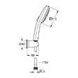 GROHE - Vitalio Comfort 110 set de douche avec support mural + Douchette 3 jets, chrome (G26176001) - vignette