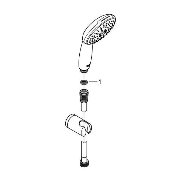 GROHE - Vitalio Start 110 Set de douche avec support mural + Douchette 3 jets, chrome (G26769001) - large