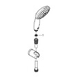 GROHE - Vitalio Start 110 Set de douche avec support mural + Douchette 3 jets, chrome (G26769001) - vignette
