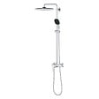 GROHE - Grohe Vitalio Comfort 250 Colonne de douche avec mitigeur monocommande + Douche de tête + Douchette 2 jets, chrome (G26985001) - vignette