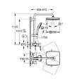GROHE - Grohe Vitalio Comfort 250 Colonne de douche avec mitigeur monocommande + Douche de tête + Douchette 2 jets, chrome (G26985001) - vignette