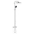 GROHE - Vitalio Comfort 250 Colonne de douche avec mitigeur thermostatique + Douche de tête + Douchette 2 jets, chrome (G26984001) - vignette