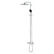 GROHE - Vitalio Comfort 250 Colonne de douche avec mitigeur thermostatique + Douche de tête + Douchette 2 jets, chrome (G26984001) - vignette