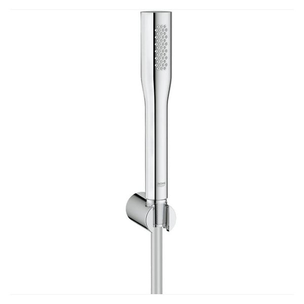 GROHE - Grohe Grohtherm 2000 Set mitigeur thermostatique bain/douche + Douchette 1 jet + Flexible et support mural, Chrome (34174001-Euphoria) - large