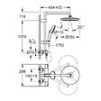 GROHE - Vitalio Start System 250 Colonne de douche avec mitigeur thermostatique + Douche de tête + Douchette 2 jets, chrome (G26677001) - vignette