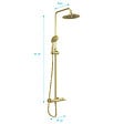 AURLANE - Colonne de douche Thermostatique finition Or Doré Brossé 133x26x52 cm - MOLLY GOLD - vignette