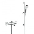 HANSGROHE - Hansgrohe Pack Ecostat 1001 CL Mitigeur Thermostatique bain/douche + Set de douche Crometta Vario (13201000-CROMETTA) - vignette