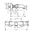 HANSGROHE - Hansgrohe Pack Ecostat 1001 CL Mitigeur Thermostatique bain/douche + Set de douche Crometta Vario (13201000-CROMETTA) - vignette