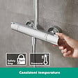 HANSGROHE - Hansgrohe Crometta E 240 1 jet EcoSmart Colonne de douche Showerpipe - vignette