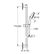GROHE - Vitalio Start 110 Set de douche avec barre 90 cm + Douchette 2 jets, noir mat (G269542431) - vignette