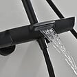 SWISS AQUA TECHNOLOGIES - Ensemble bain/douche 3 jets avec mitigeur thermostatique de baignoire + douche de tête + douchette à main, noir mat (SATSSTVKC) - vignette