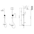 SWISS AQUA TECHNOLOGIES - Ensemble bain/douche 3 jets avec mitigeur thermostatique de baignoire + douche de tête + douchette à main, noir mat (SATSSTVKC) - vignette