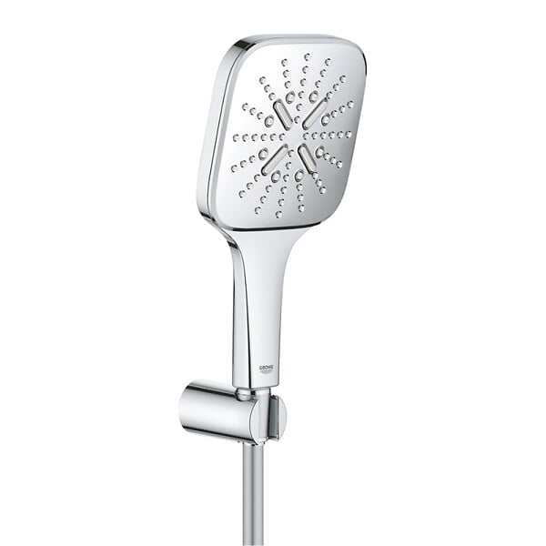 GROHE - Grohe Rainshower Smartactive 130 Cube Ensemble de douche 3 jets avec support mural, chrome (26589000) - large