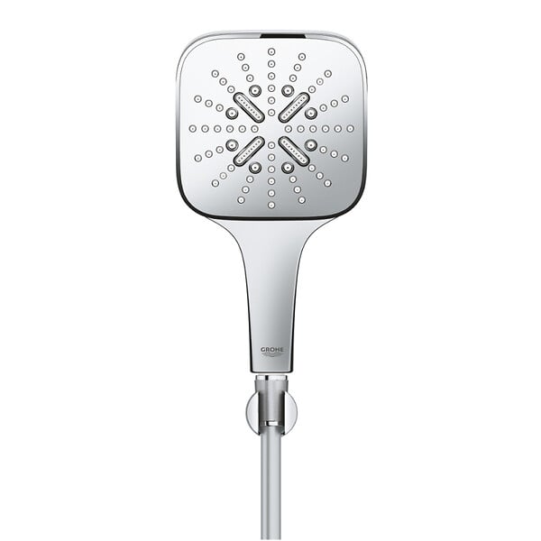 GROHE - Grohe Rainshower Smartactive 130 Cube Ensemble de douche 3 jets avec support mural, chrome (26589000) - large