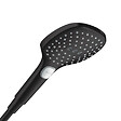 HANSGROHE - Unica Set barre de douche S Puro 65 cm avec flexible + Douchette à main 3 jets Raindance 120 Select E , noir mat (28632670-SET) - vignette