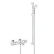 GROHE - Grohe Tempesta 100 ensemble de douche complet 3 jets + mitigeur thermostatique bain/douche 1/2", chrome (34598000-28789002) - vignette