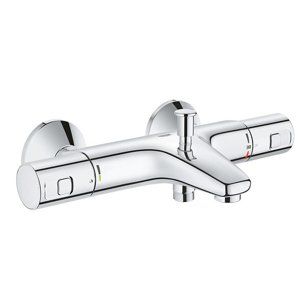GROHE - Grohe Tempesta 100 ensemble de douche complet 3 jets + mitigeur thermostatique bain/douche 1/2", chrome (34598000-28789002) - large