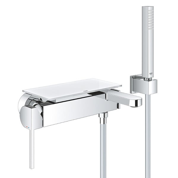 GROHE - GROHE Plus Set mitigeur bain/douche 1/2" + Douchette à main, chrome (G33547003) - large