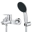 GROHE - Grohe Start Set de douche mitigeur monocommande Bain/Douche + Douchette à main 1 jet + Support mural, chrome (G25283002) - vignette