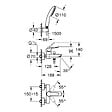 GROHE - Grohe Start Set de douche mitigeur monocommande Bain/Douche + Douchette à main 1 jet + Support mural, chrome (G25283002) - vignette