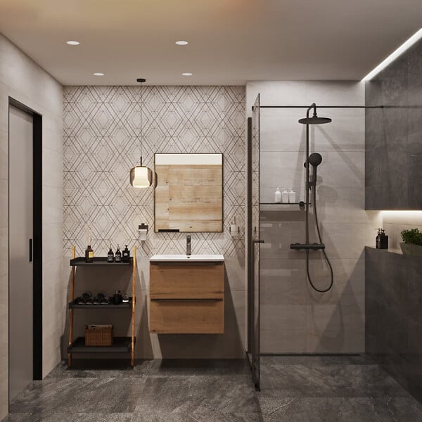SWISS AQUA TECHNOLOGIES - Swiss Aqua Technologies Colonne de douche avec mitigeur thermostatique + Douche de tête 240 mm +  Douchette 2 jets, Noir (SATSSTKC) - large