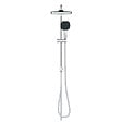 GROHE - Vitalio Comfort 250 Colonne de douche avec inverseur manuel + Douche de tête 2 jets + Douchette 2 jets, chrome (G26698001) - vignette