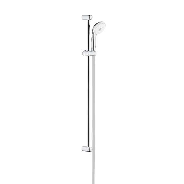 GROHE - Tempesta 100 ensemble de douche complet 3 jets + mitigeur monocommande 1/2" bain/douche, chrome (32831000-28789002) - large