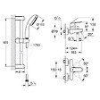 GROHE - Tempesta 100 ensemble de douche complet 3 jets + mitigeur monocommande 1/2" bain/douche, chrome (32831000-28789002) - vignette