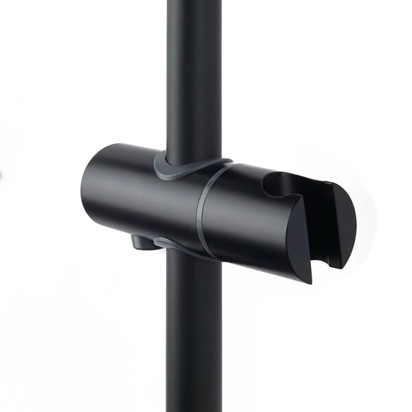 SWISS AQUA TECHNOLOGIES - Swiss Aqua Technologies Aurum colonne de douche avec mitigeur thermostatique + douchette 3 jets + douche de tête, noir mat (SATSSTKEMC) - large