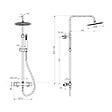 SWISS AQUA TECHNOLOGIES - Swiss Aqua Technologies Aurum colonne de douche avec mitigeur thermostatique + douchette 2 jets + douche de tête, or rose brossé (SATSSTKAURBRG) - vignette